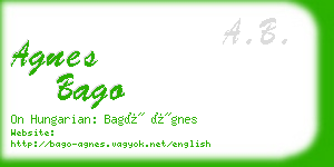 agnes bago business card