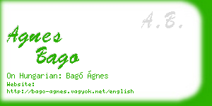 agnes bago business card